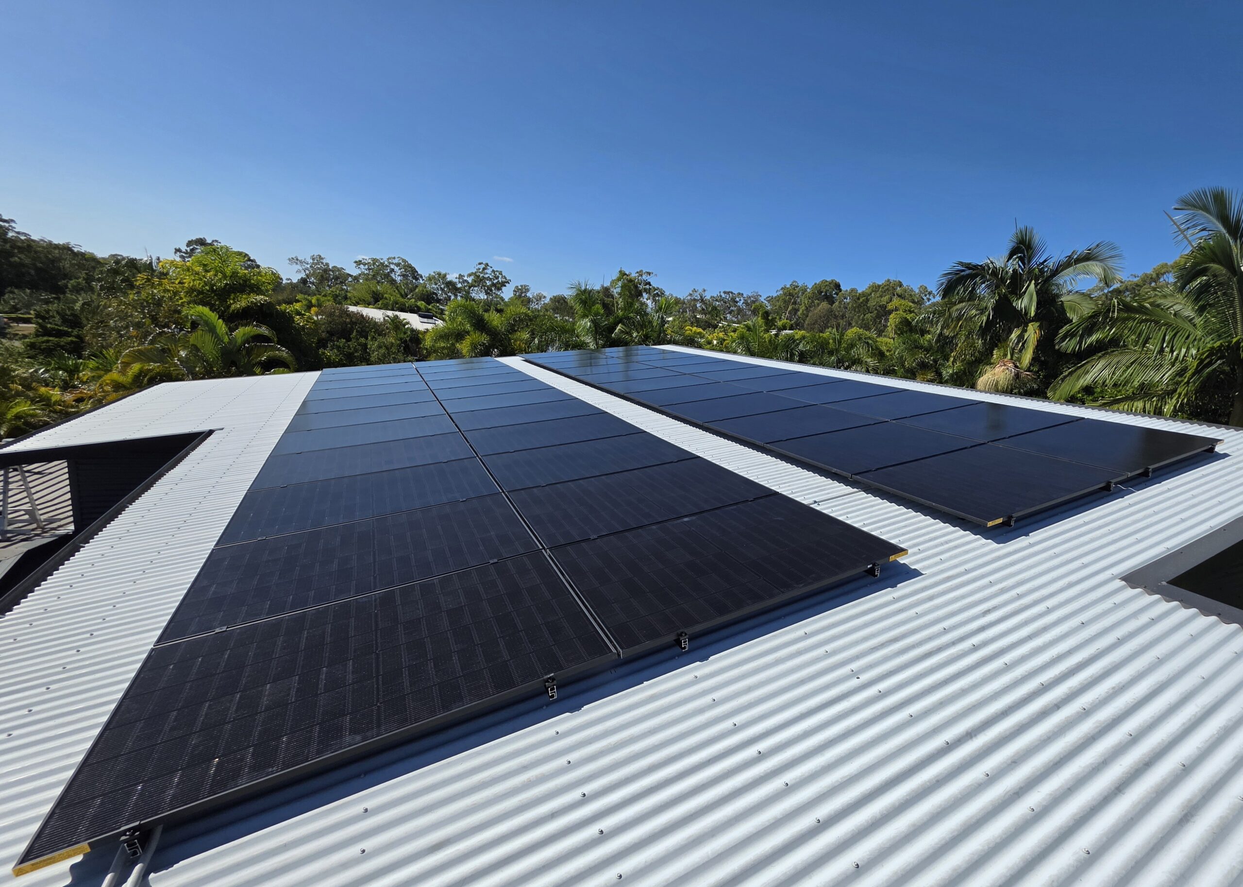 solar panels installed on a roof